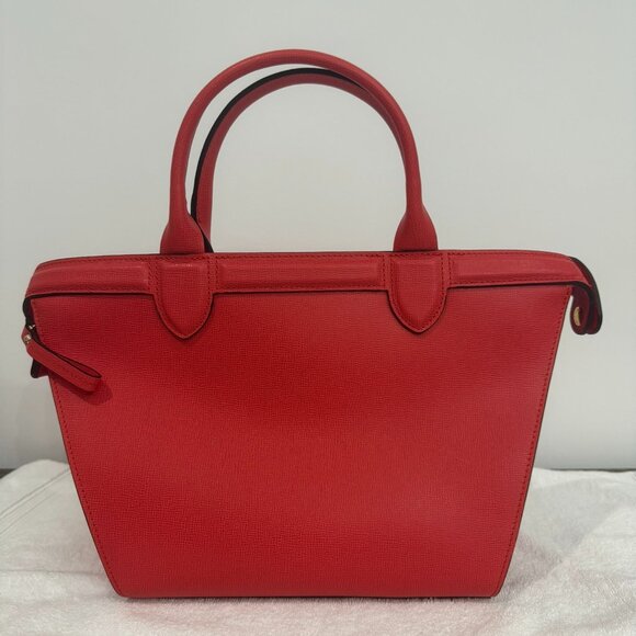 LONGCHAMP Le Pliage Heritage Leather Handbag - Red - NEW! - Picture 6 of 14